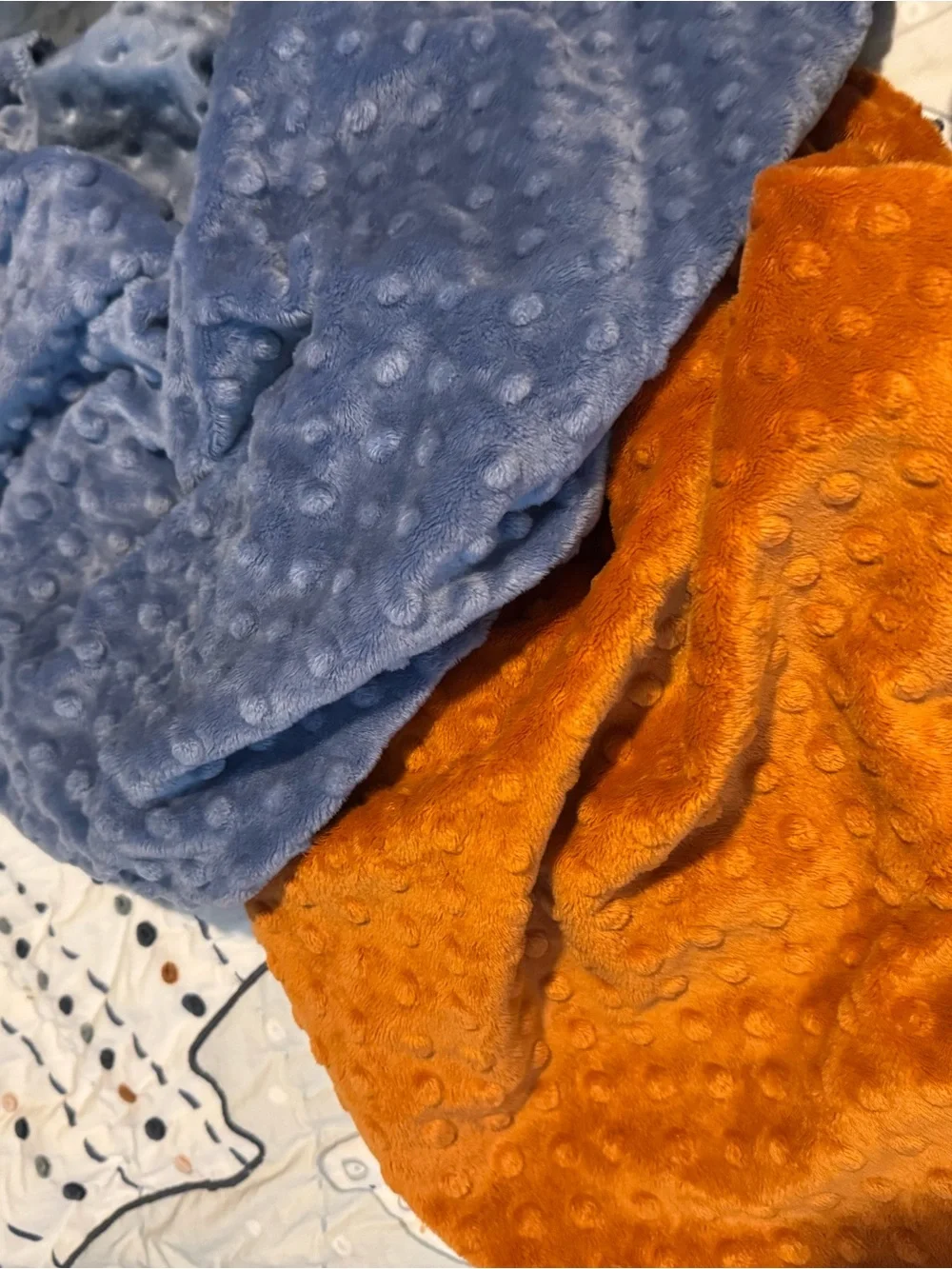 Crate&Barrel Whale & Sea Life Quilted Throw - Blue, White, Orange